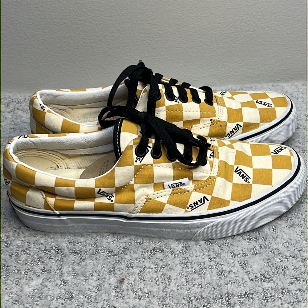 Mens Vans Era Big Check Yolk Yellow - EUC! Unisex - Crosslisted - Picture 5 of 16